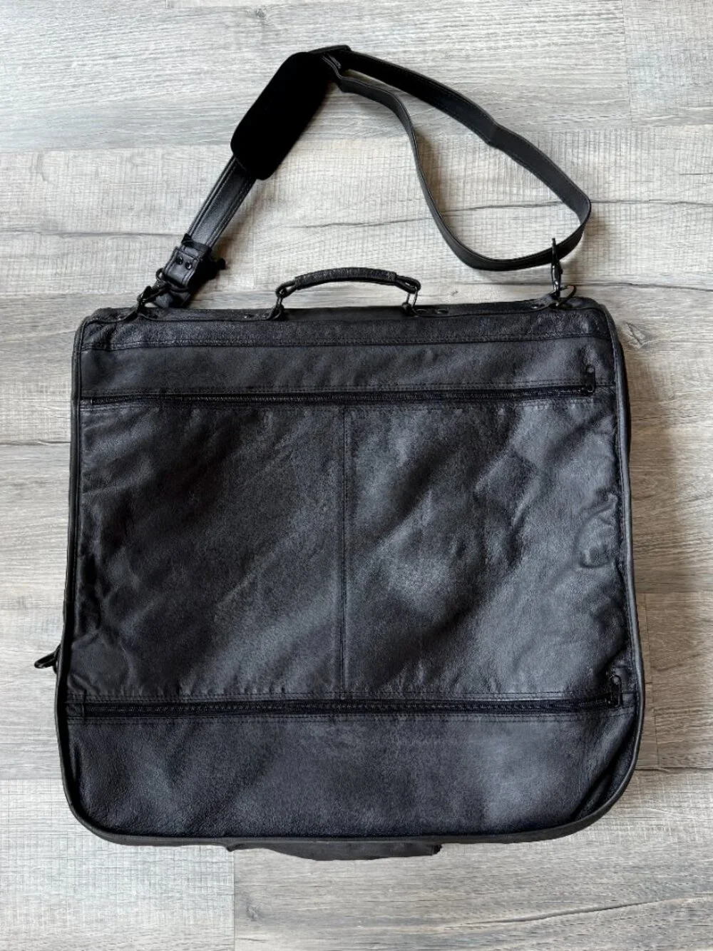 Genuine Leather Top Grain Leather Suit Carrier